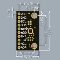 ICM-20948 IMU module, soldered pins