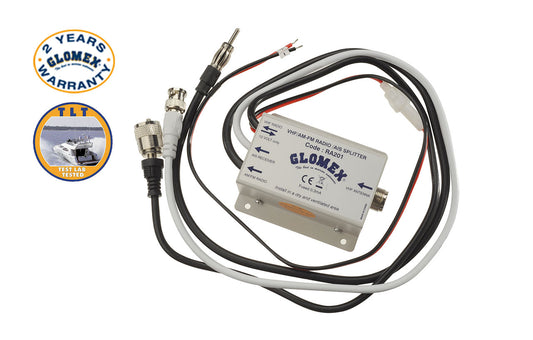Glomex RA201 VHF/AIS/RADIO Antenna Splitter